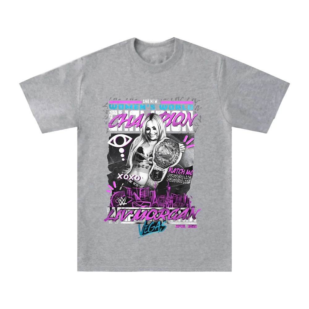 Camiseta Liv Morgan Royal Rumble 2026 Winner T Shirts Cotton Unisex Y2k Oversized Popular Fans Men‘s Women's New Tee Streetwear