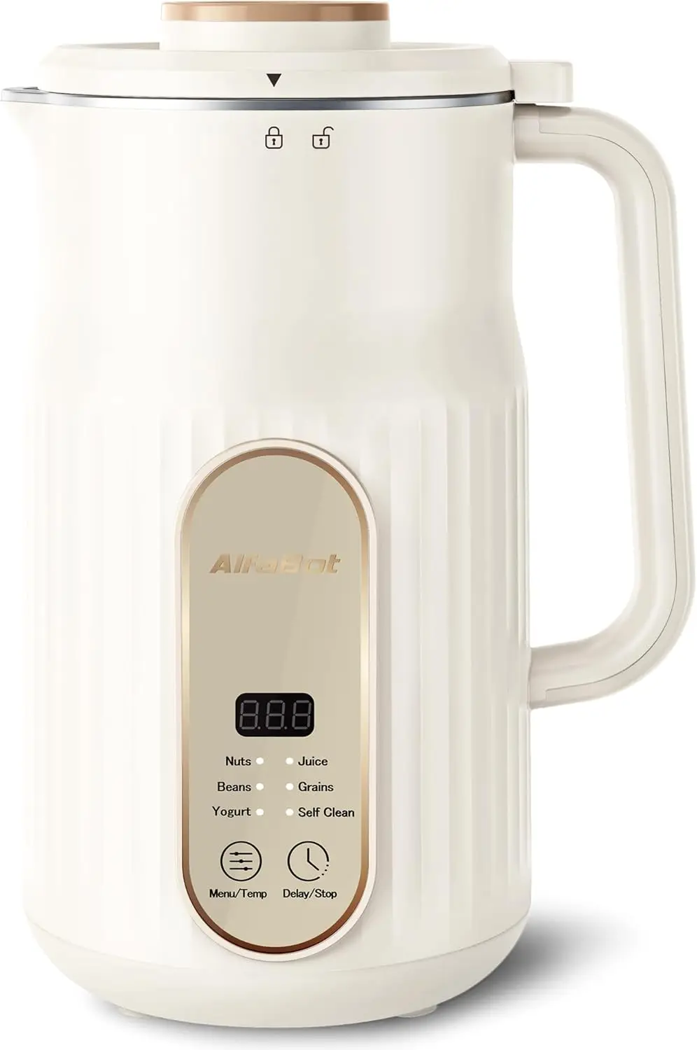 

Almond Milk Maker, 5-in-1 Plant-Based Milk Machine, 35oz Large Capacity, Oat Soy Yogurt, Delay Timer, Self-Cleaning