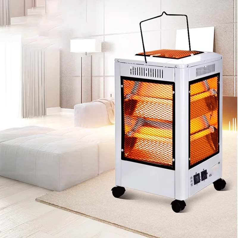 2kw Multi-function Air Heater Home Use Heater & Barbecue Dual-use Five-sided Speed Hot Electric Warmer Third Gear Adjustable