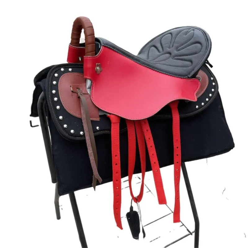 승마용품 Harness New Cow Leather Tourist Short Saddle Fine Riding Equipment A Full Set Of Mongolian Saddle