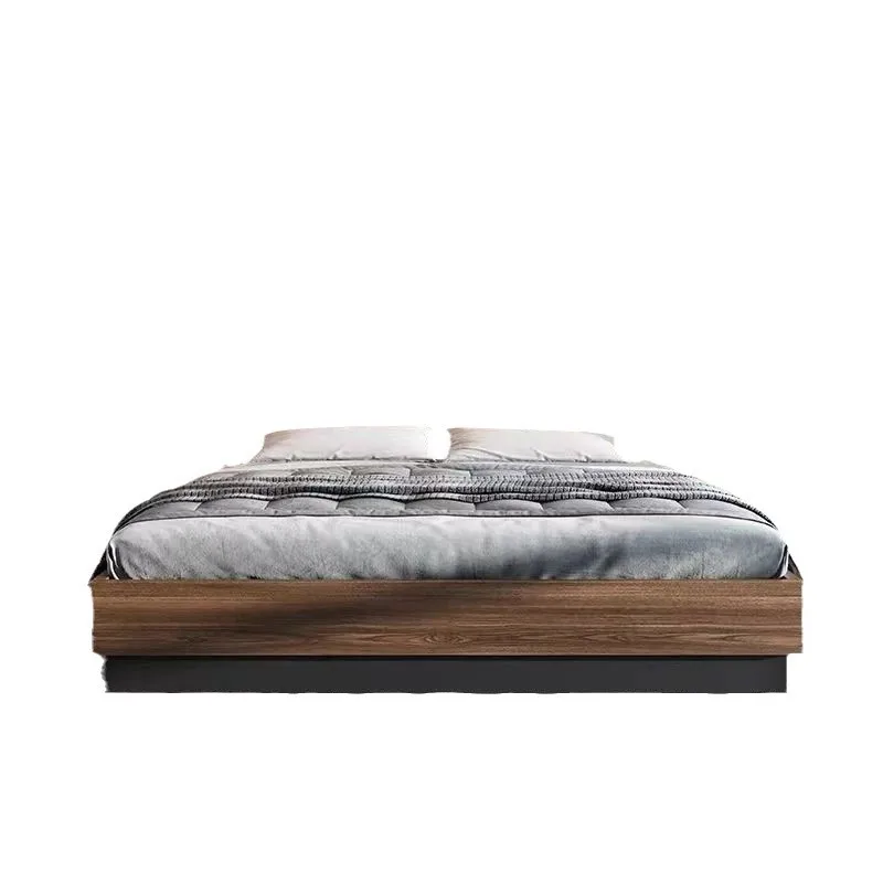 

Medium ancient bed light luxury simple storage board bed 1.8 meters double hotel master bedroom