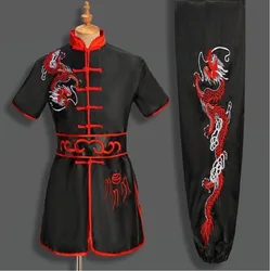 Hot Sale New Chinese Style Men Women Embroidered Dragon Kung Fu Suit Tai chi Wushu Uniform Outdoor Sport Jacket Pants Sets