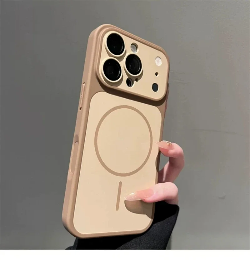 Luxuriöse Magnetische Matte Stoßfeste Handyhülle für iPhone 18 Pro Max 17 Air 16 15 14 13 12 11 Plus Magsafe Bumper Case Cover – Detail 11