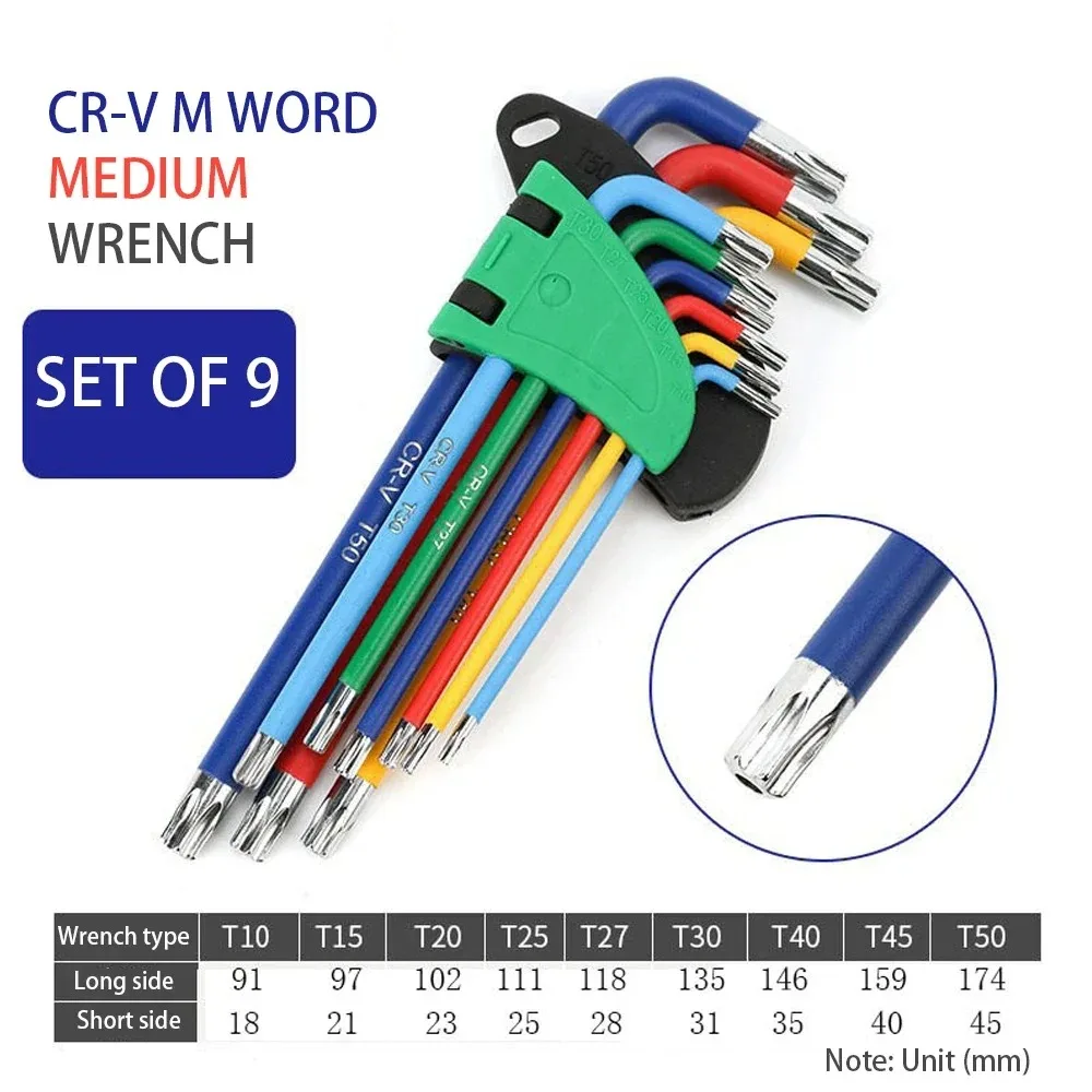 مفك براغي سداسي ملون ومفتاح ربط سداسي أداة تجميع رأس الكرة