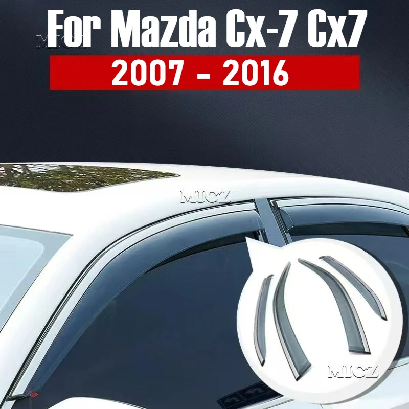 For Mazda Cx-7 Cx7 2007-2016 Car Accessories Window Visor Vent Shade Rain Sun Guard Deflector Awnings Shelters Cover