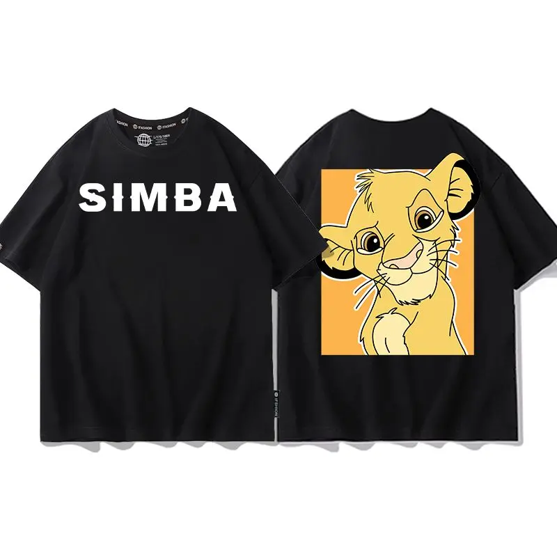 

spring autumn t-shirt Disney одежда y2kThe Lion King Simba Dumbo Bambi Short Sleeve T-Shirt For Women Summer Casual Tee Tops