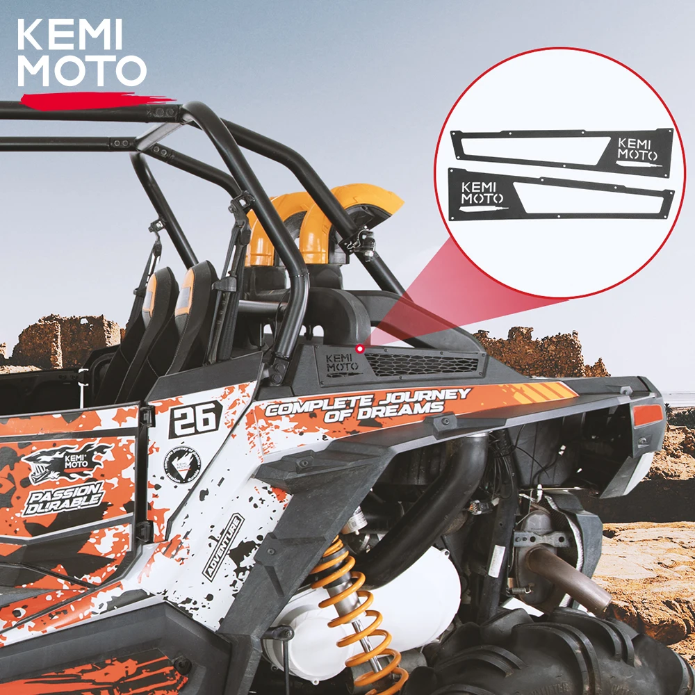 KEMIMOTO UTV 1 Pair Aluminium Air Intake Grill Bezel Side Vent Covers Compatible with Polaris RZR XP 1000/RZR XP4 1000 2014-2023