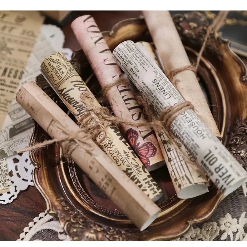 30 Sheets Retro Classical Letters Maps Roses Literary Scrapbooking Junk Journal Decorative Decoupage Paper Collage