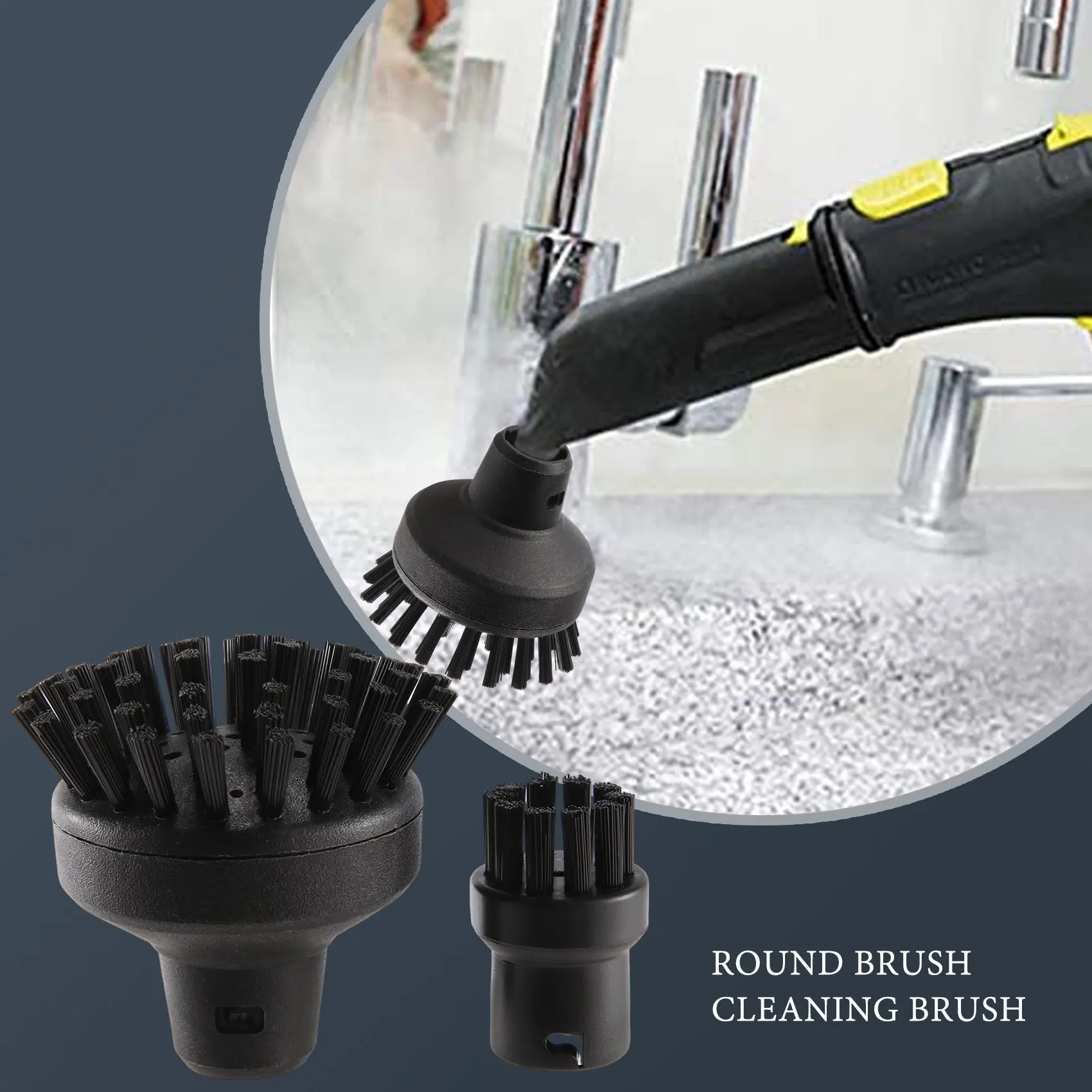 Большая круглая щетка для Karcher SC1 SC2 SC3 SC4, щетка для чистки пароочистителя, адаптер для насадки, щетка для чистки домаN02R