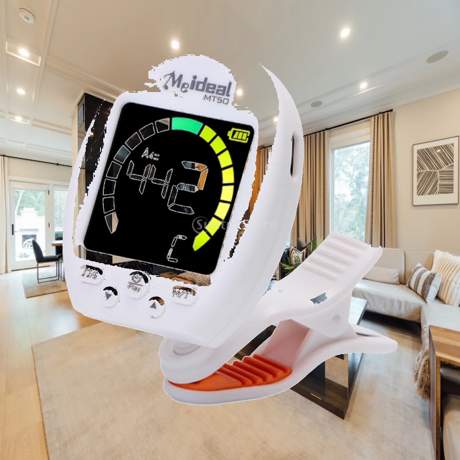 Clip on Guitar Tuner 360 Degree Rotatable Display Professional Guitar Accessory for Guitar Ukulele Violin Players Beginners