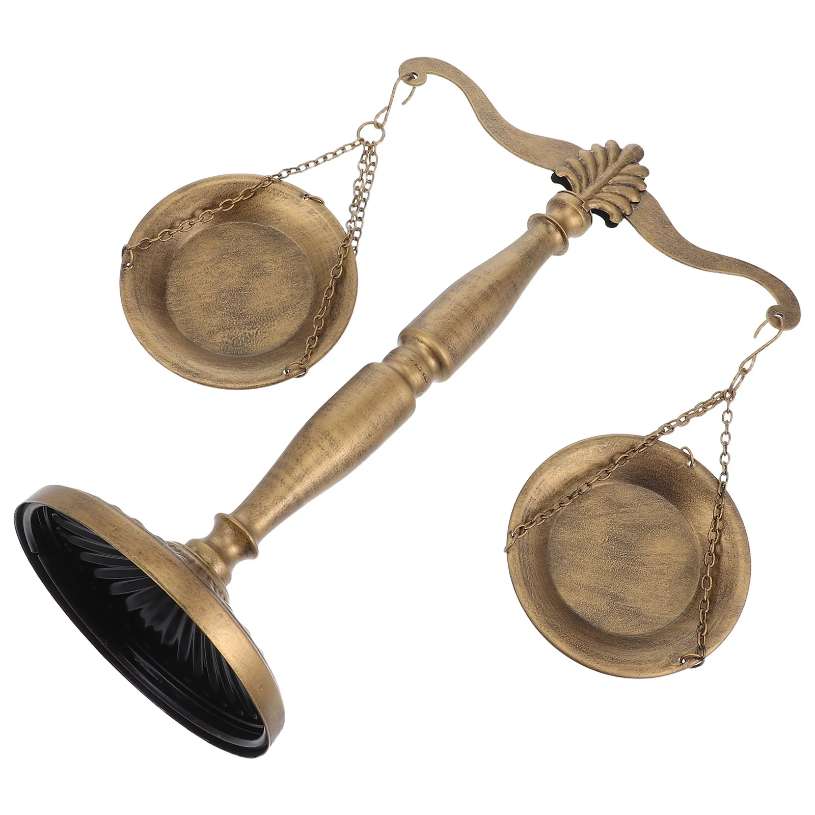 

Vintage Balance Scale Desk Decor Iron Art Sculpture Rustic Office Desktop Ornament Retro Metal Statue for Library Business Shelf