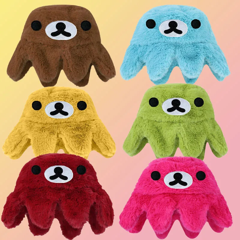 

2025 popular new European and American trend monster fisherman hat retro autumn and winter warm plush octopus hat casual