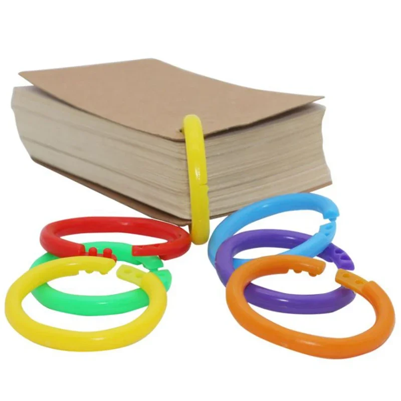 Good Quality 10Pcs/Set Plastic Ring Binder 15- 35mm DIY Albums Loose-leaf Book Hoops Opening Office Binding Supplies Photo Album