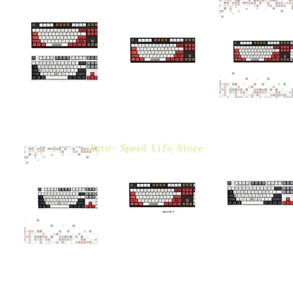 

02DA Replacement for Key Cap Set 108pcs PBT Heat Sublimation for Mechanical Keyboard