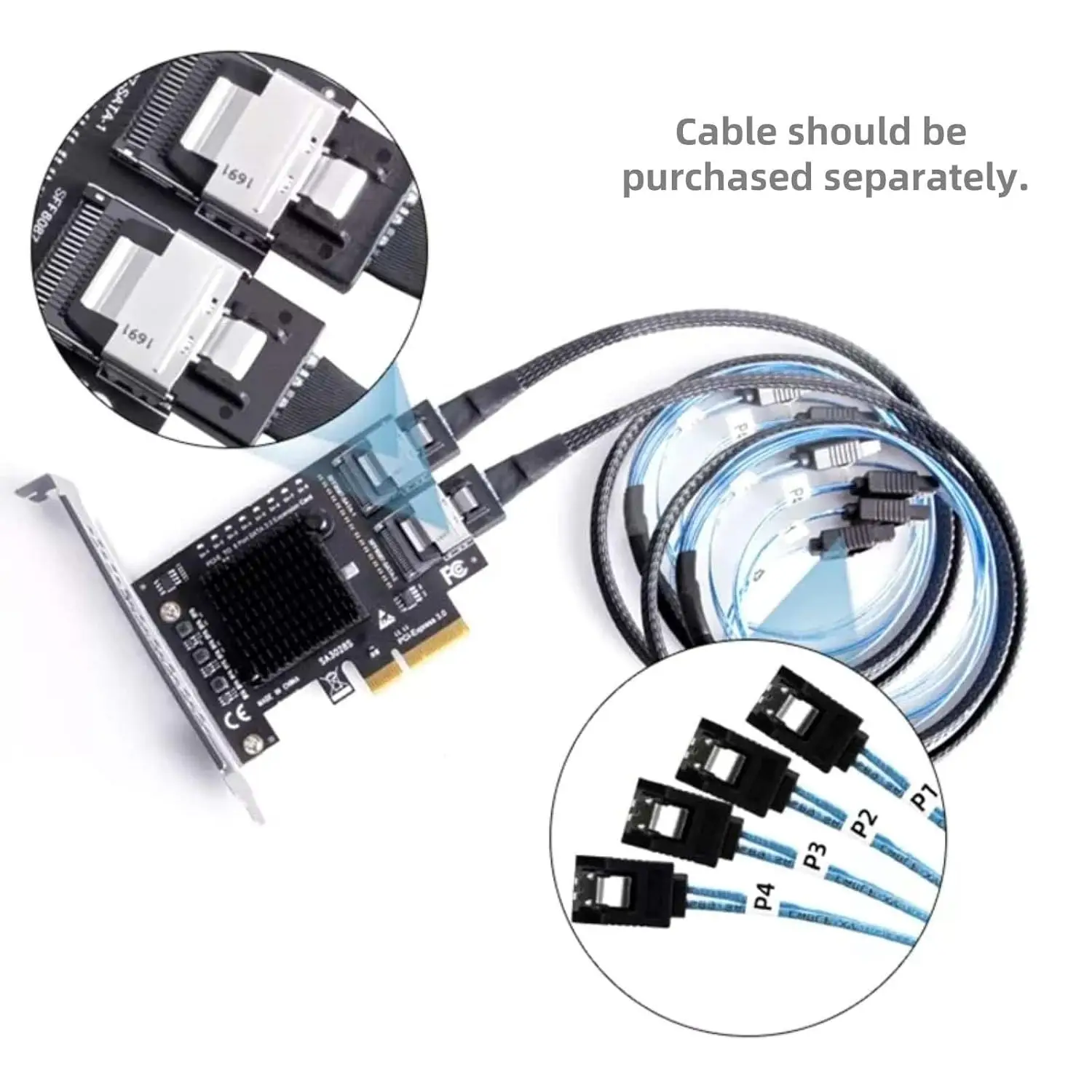 JonISerl Cable Matters Internal Mini SAS to SATA Cable 3.3 Feet (SFF-8087 to SATA Forward Breakout)
