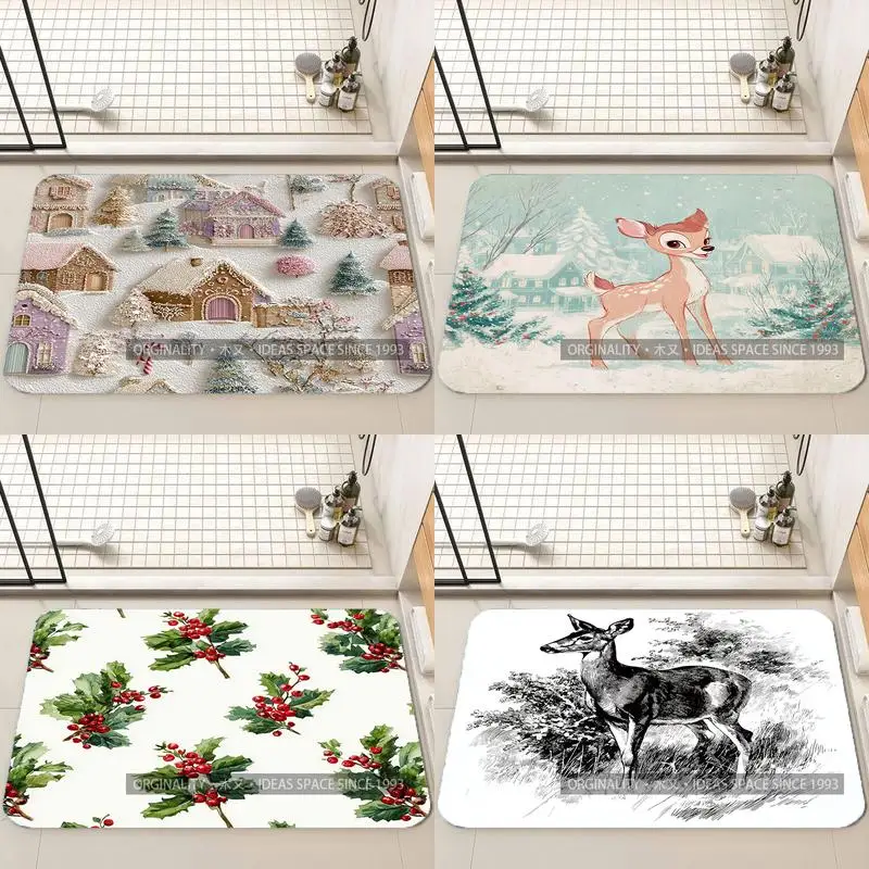 

Christmas Tree Pattern Mat Living Room Decoration Home Sofa Non-Slip Carpet Study Bedroom Tatami Children'S Soft Floor Mat