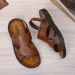 Men's Beach Open Toe Shoes Sandals Large size Non-slip Slippers Breathable Two Uses Male Footwear Summer Outdoor Shoe For Men