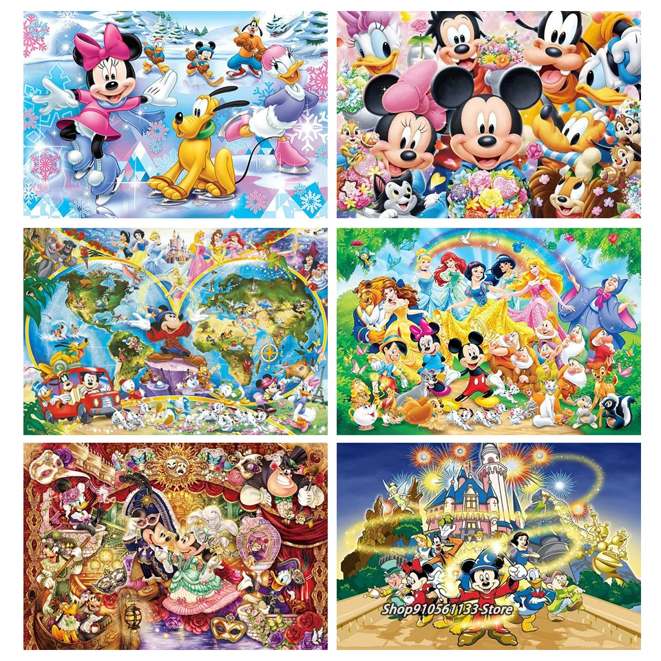 Disney 5D DIY Diamond Painting Mickey Minnie Goofy Full Drill Resin Diamond Embroidery Cross Stitch Home Decor DSN329