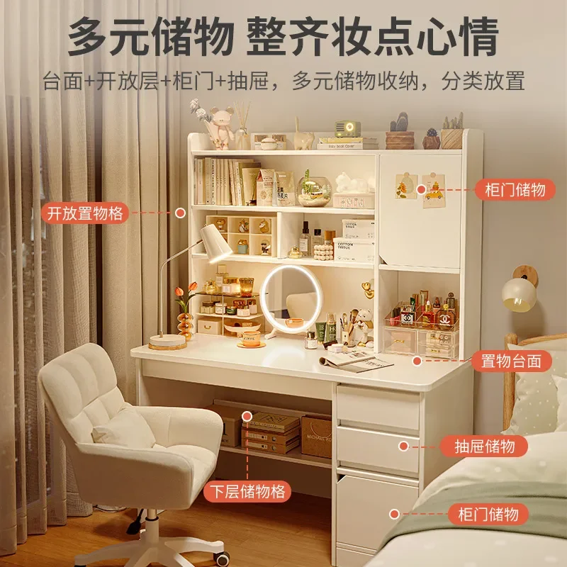 for Computer Desk Dresser Integrated Bedroom Simple Modern Makeup Table Two in One Cabinet with Mirror New Bedside Model