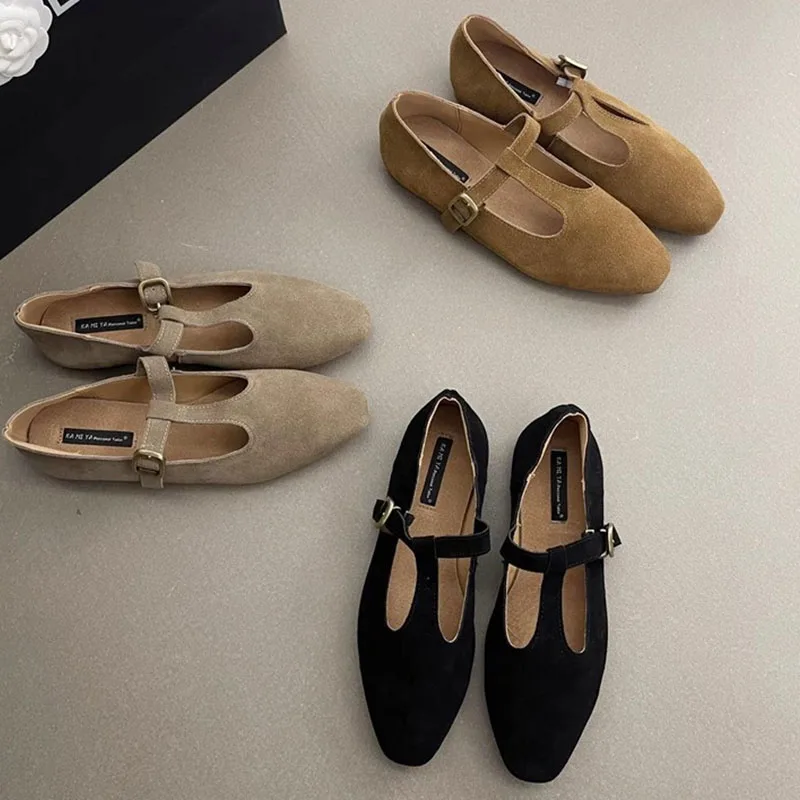 2024 New Brand Women Flats Shoes Fashion Round Toe Shallow Slip On Ladies ballerine scarpe mocassini in morbida pelle Casual Mary Jane