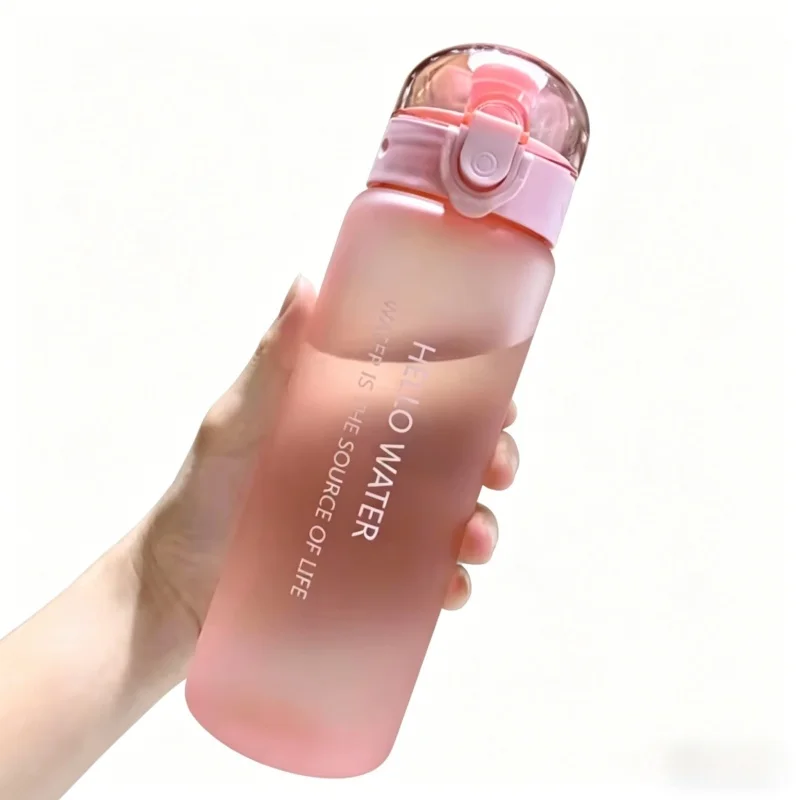 Sportliche Transparente Wasserflasche Tragbare Fitness-Reiseflasche Klare Auslaufsichere Trinkflasche Mattierte Flasche 780ml