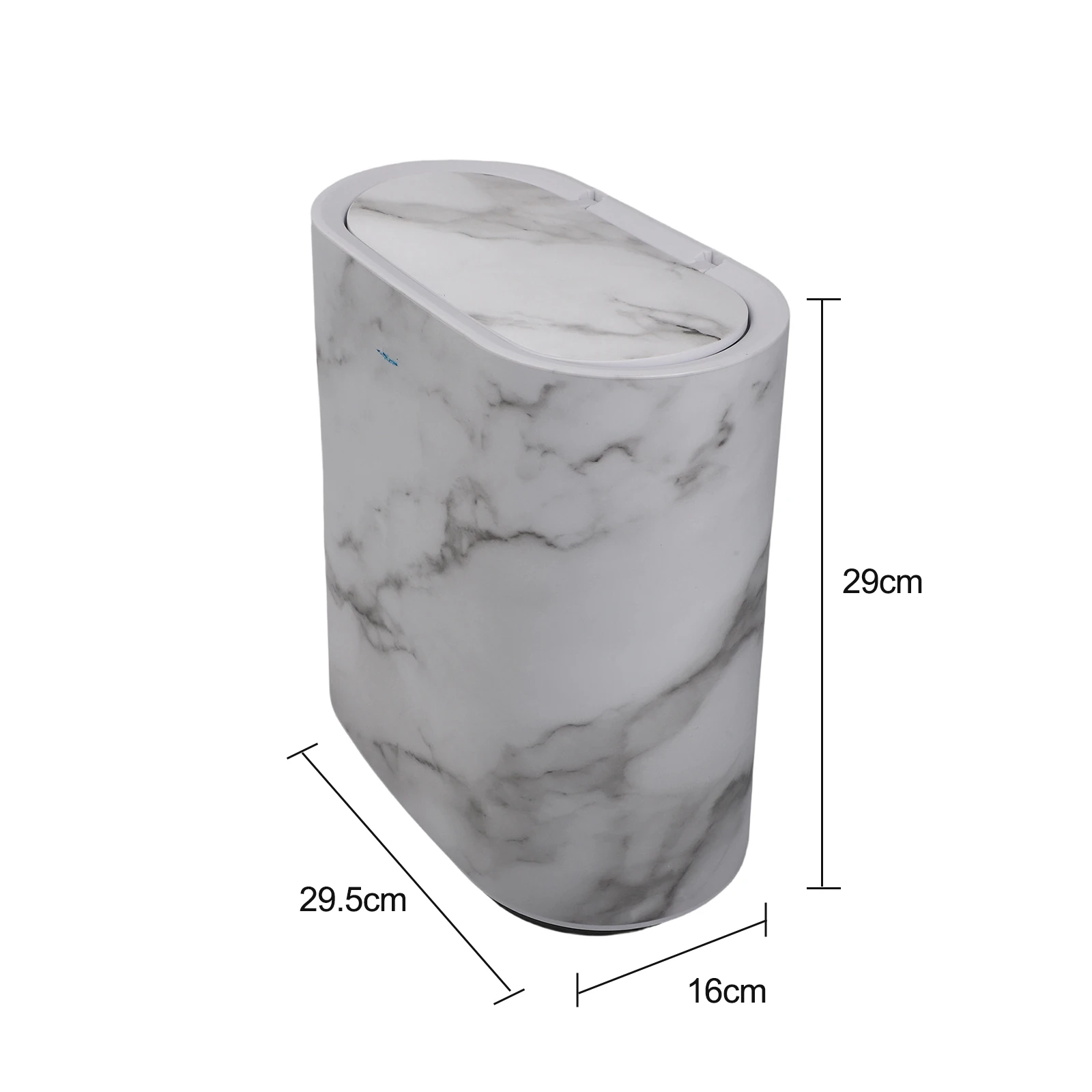 

Streamlined Trash Can with Lid for Seamless Integration into Modern Interiors Practical Size for Daily Disposal Needs