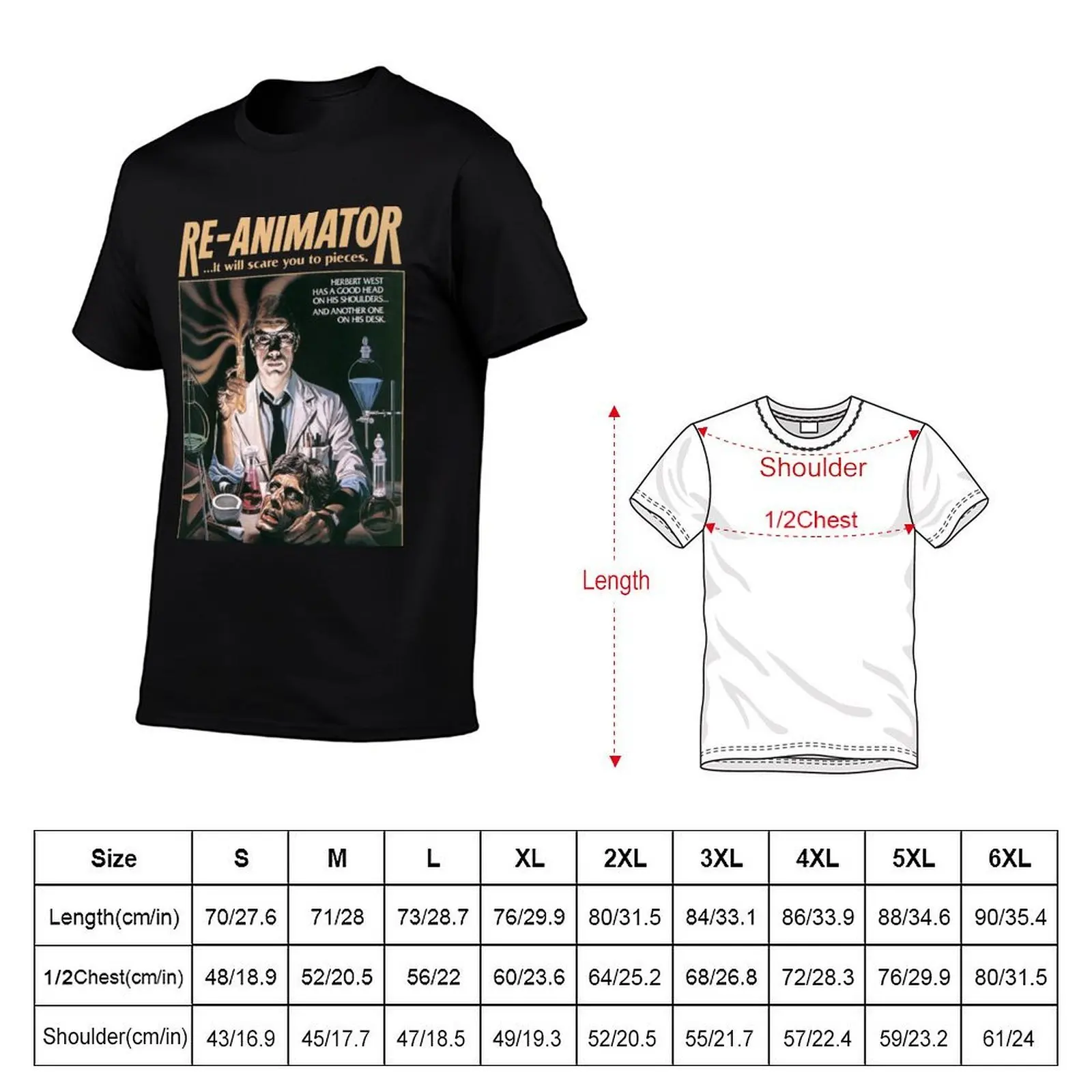 Re-Animator Tshirt| Perfect Gift T-Shirt Large Size Breathable Tee