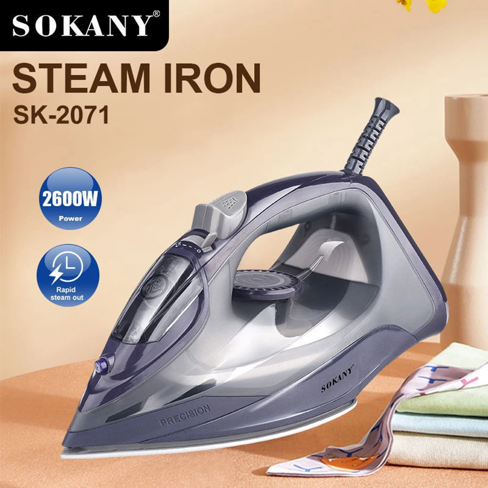 Ironer Electric Steam Iron, 250ml Water Tank, Multi-gear Adjustment, Spray Design, Easy-to-hold Handle, Travelling Home