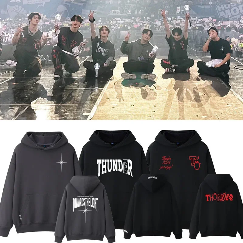 

2025 ATEEZ World Tour TOWARDS THE LIGHT THUNDER Print Funny Hoodie Hip Hop Graphic Sweatshirts Streetwear Harajuku Tracksuit