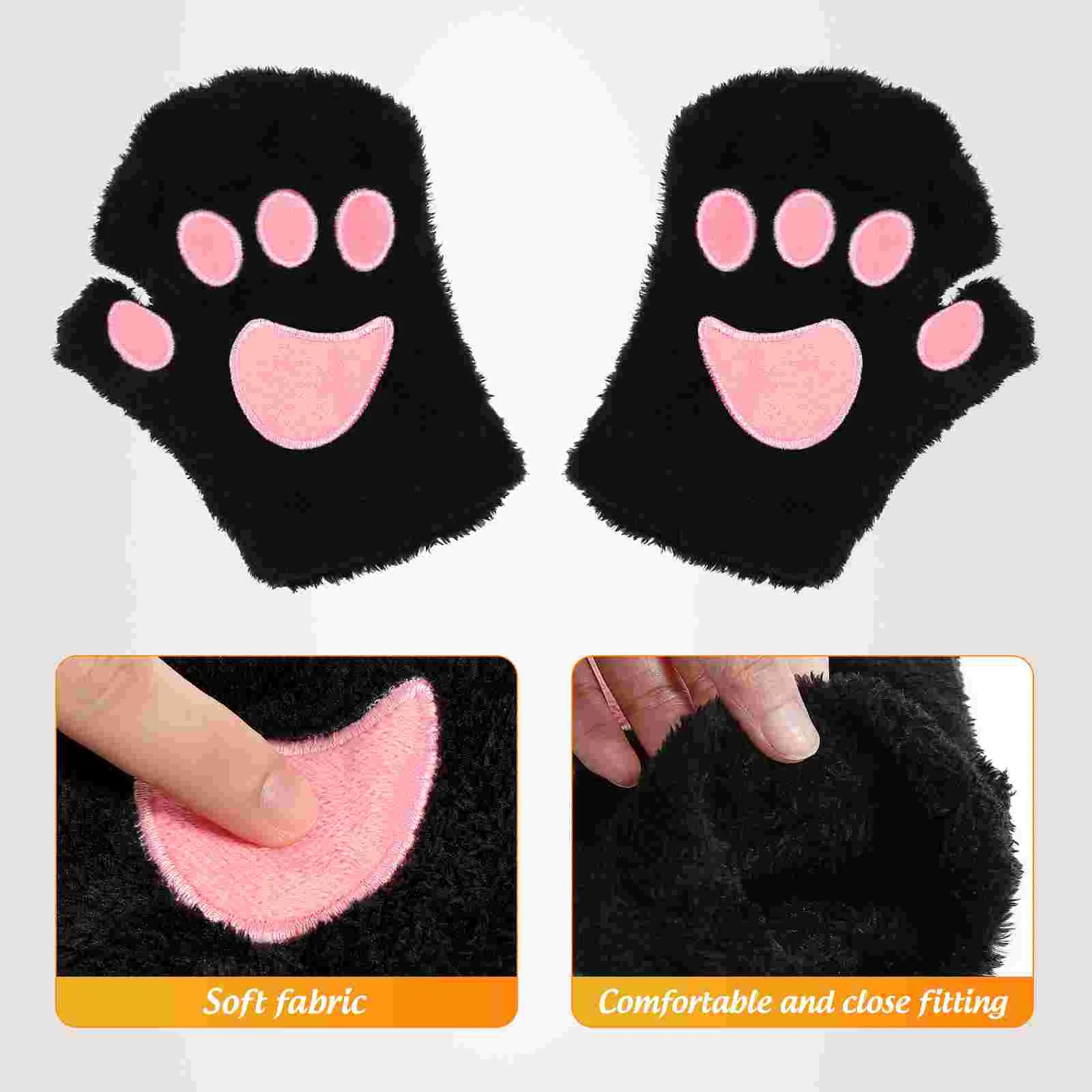 ヘッドバンドセットオオカミキツネヘッドバンド耳コスプレアクセサリーフェイクファー猫毛深い女性