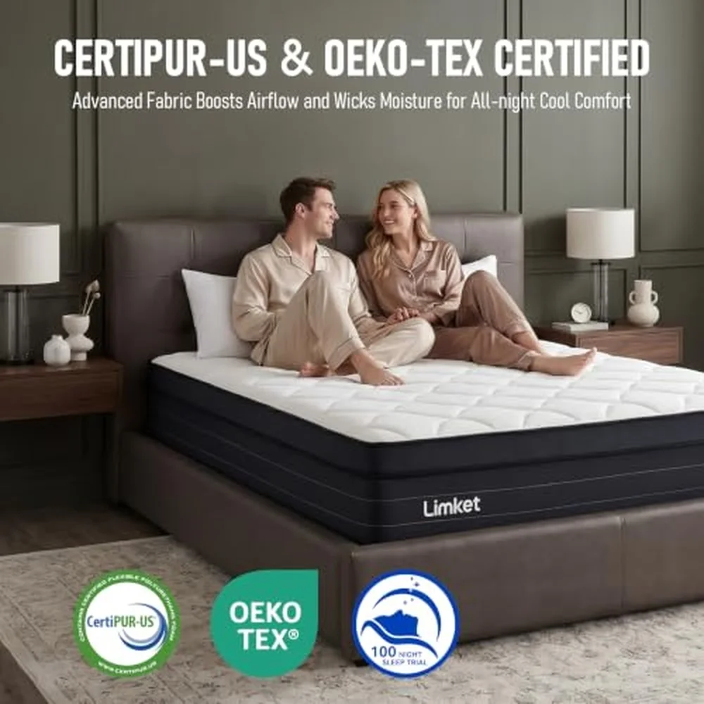 Queen Mattress 12 inch Hybrid Colchone Mattress Size in a Box
