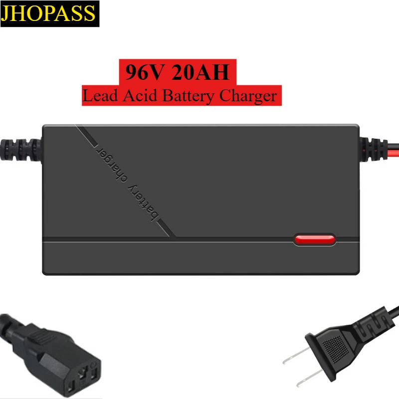 Smart LED AGM LED 96V 20AH Lead acid battery charger for Motorcycle Ebike charges for AC110-220V DC 96V to119V EU AU UK US Plug