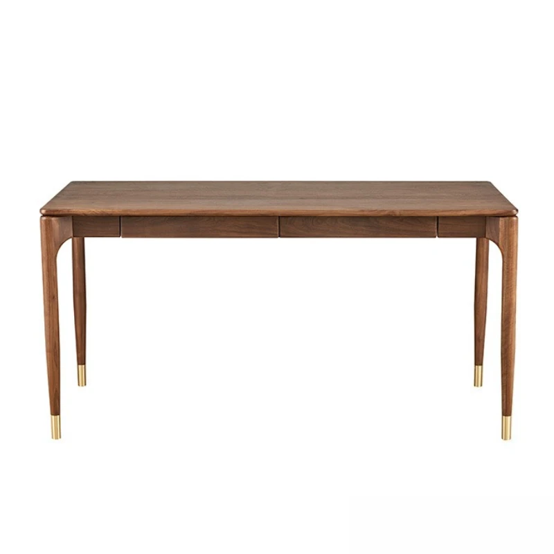 

Nordic black walnut Japanese simple cherry wood log computer desk study