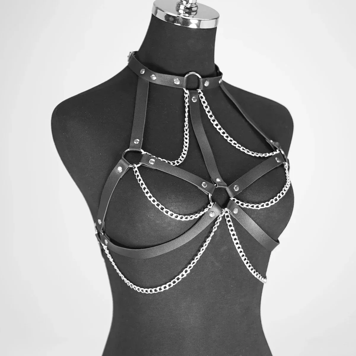 المرأة مثير تسخير حزام ملابس داخلية نسائية من الجلد تسخير مشد Bdsm عبودية الملابس الداخلية القوطية الوثن مهرجان الهذيان الزي #3