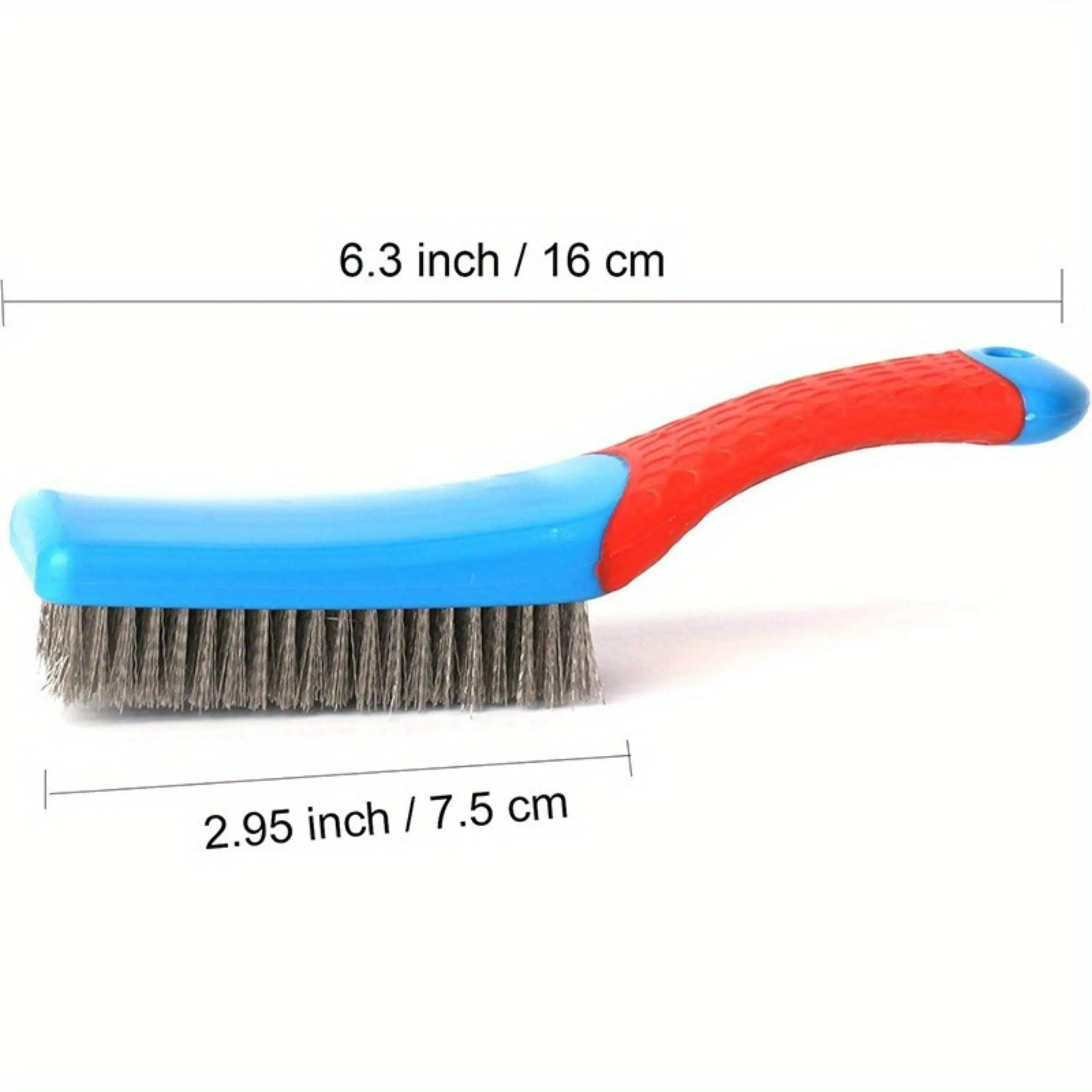 Heavy Duty Stainless Steel Wire Brush with Comfortable Plastic Handle Perfect for Removing Rust, Welding Slag, Dirt,Paint 260909