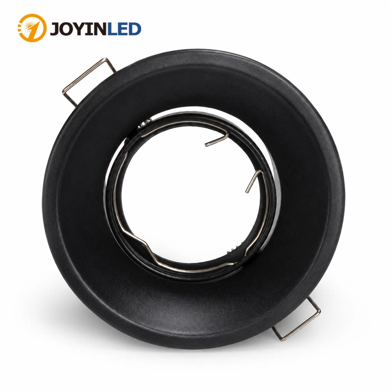 JOYINLED Round Recessed Downlight Frame 1/10PCS MR16 GU10 Spotlight Housing Black Ceiling Fixture 60mm Cutout LED Lamp Trim