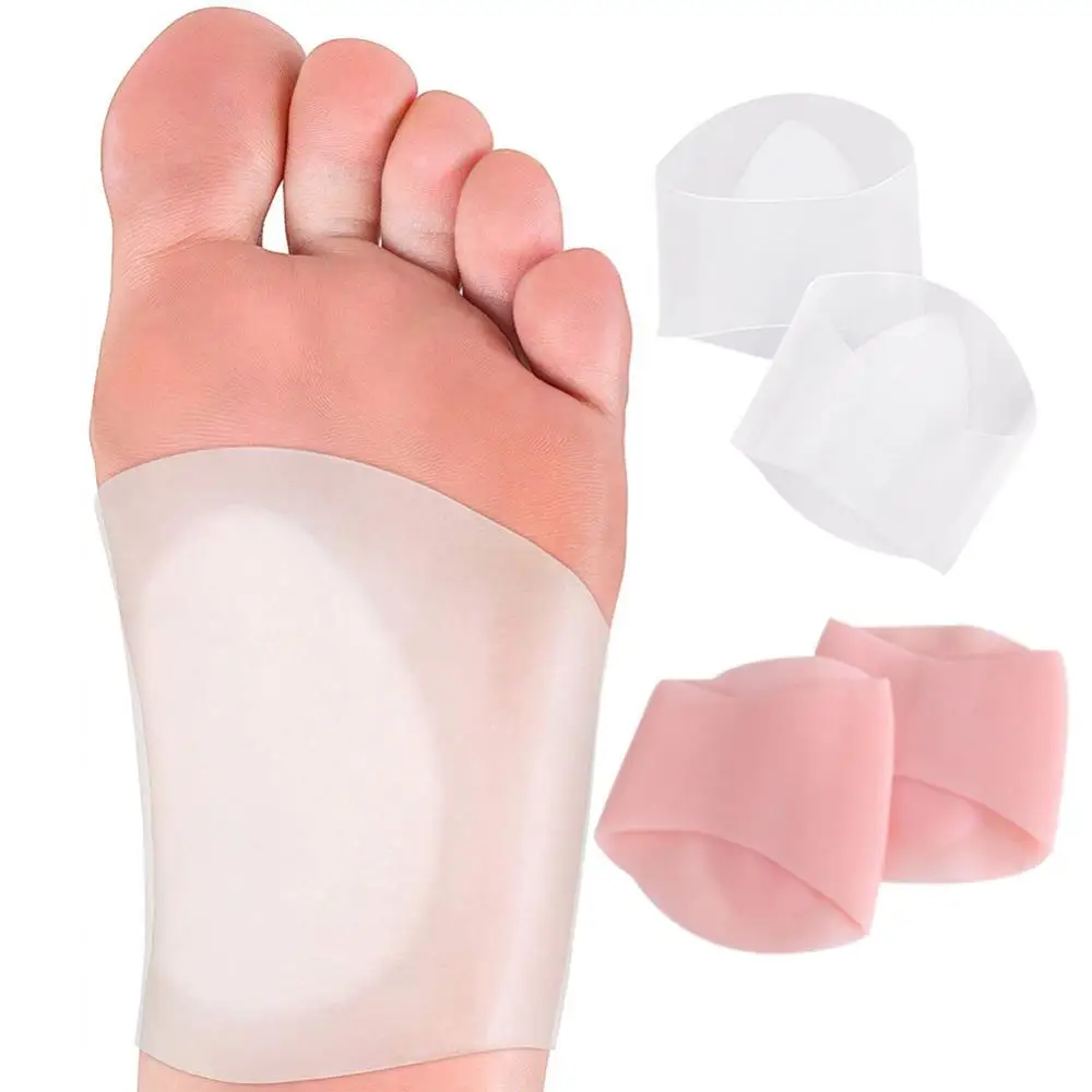 2 Pairs Pain Relief Arch Support Sleeves Plantar Fasciitis Silicone Heel Spurs Foot Care Flat Cushions Pads Orthotic Insoles