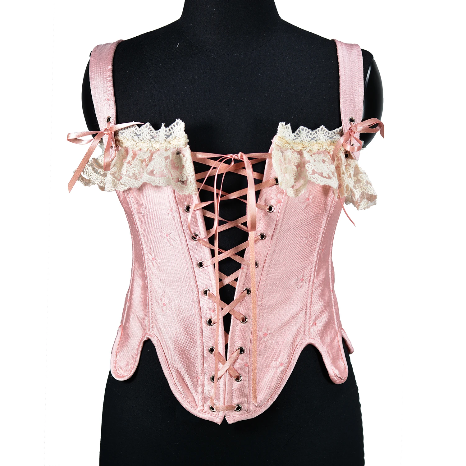 Sexy Women Jacquard Lace Up Boned Overbust Corset Carnival Brocade Breathes Costumes Bustier Corselet vintage Corset Plus Size