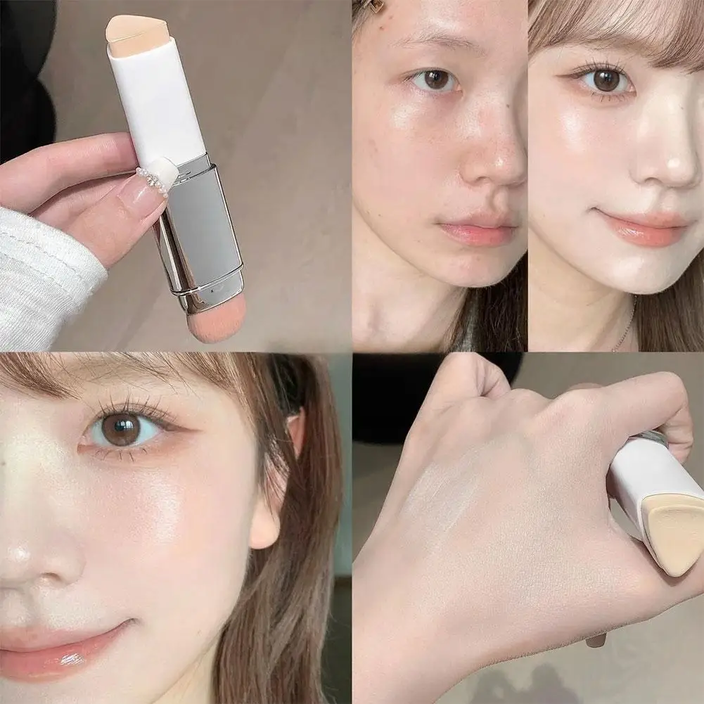 Double-Ended Matte Concealer Stick Moisturizing Foundation Cover Acne Eye Dark Circle Modify Skin Tone Face Primer Base Makeup