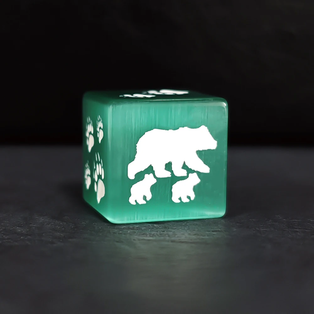 Dice Polar Bear Glass Cubes D6 16mm Desktop Game Accessories 6-Sided Dice Bar Club Entertainment Party Family Gathering Game