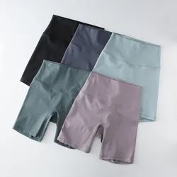 Pantalones cortos de entrenamiento para mujer, Shorts elásticos y suaves de cintura alta, 6 pulgadas, para Fitness, gimnasio, ropa atlética