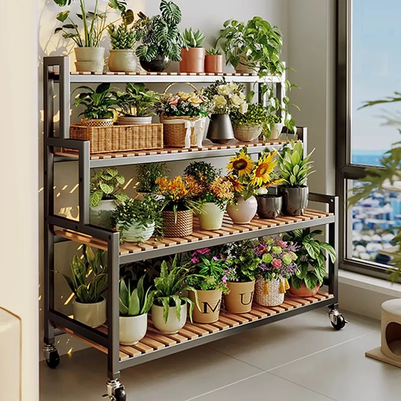 

Полка для цветов Балконная стойка для цветов Гостиная от пола до потолка мобильный новый многослойный кронштейн для сочных цветочных горшков Уголок для растений