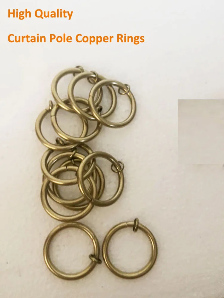 20Pcs/Box High Quality Curtain Pole Copper Rings For Solid Walnut Wood Single/Double Curtain Rod