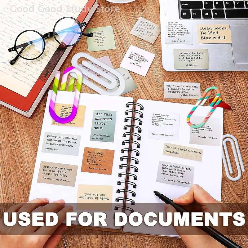 Large/Small Clear Sublimation Acrylic Office Decorative Heat Transfer Printing Materials Paper Clips Book Clips For Office Home