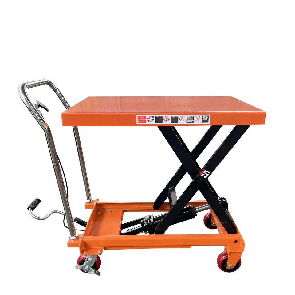 Hydraulic Scissor Lift Table Cart Heavy Duty Mobile Elevating Platform Single/Double Scissor for Warehouse Workshop