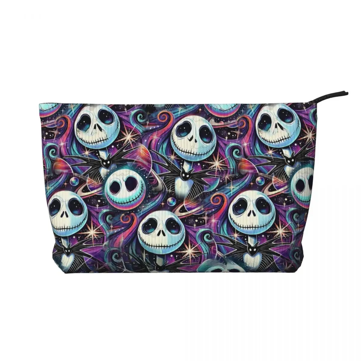 Neceser de pesadilla antes de Navidad para mujer, estuche de maquillaje de fantasía Musical de gran capacidad, almacenamiento de belleza, bolsas de aseo