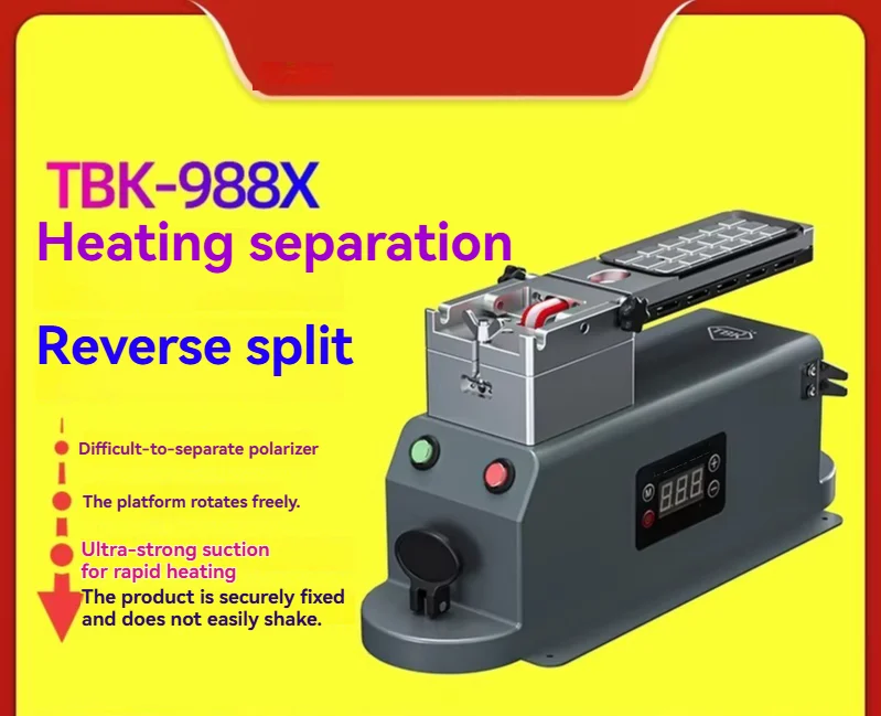 TBK988X New Vacuum Separator with Built-in Large Pump, Manual Separator, Mobile Phone Cover, LCD Separator