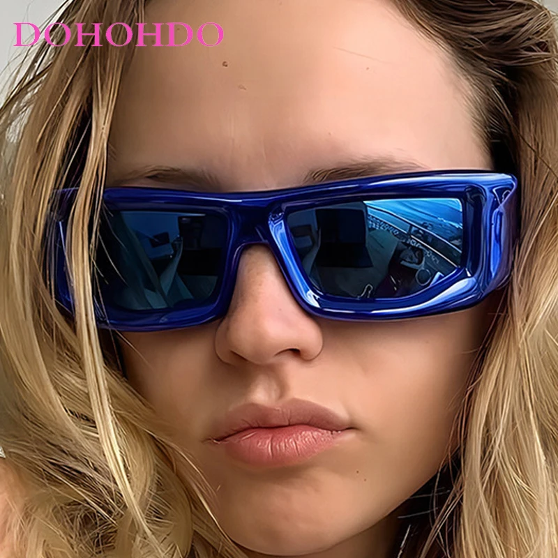 

Fashion Designer Oversized Square Sunglasses Women Y2K Punk Eyewear Trendy Hip Hop Sunglasses Travel Driving Shades Women UV400