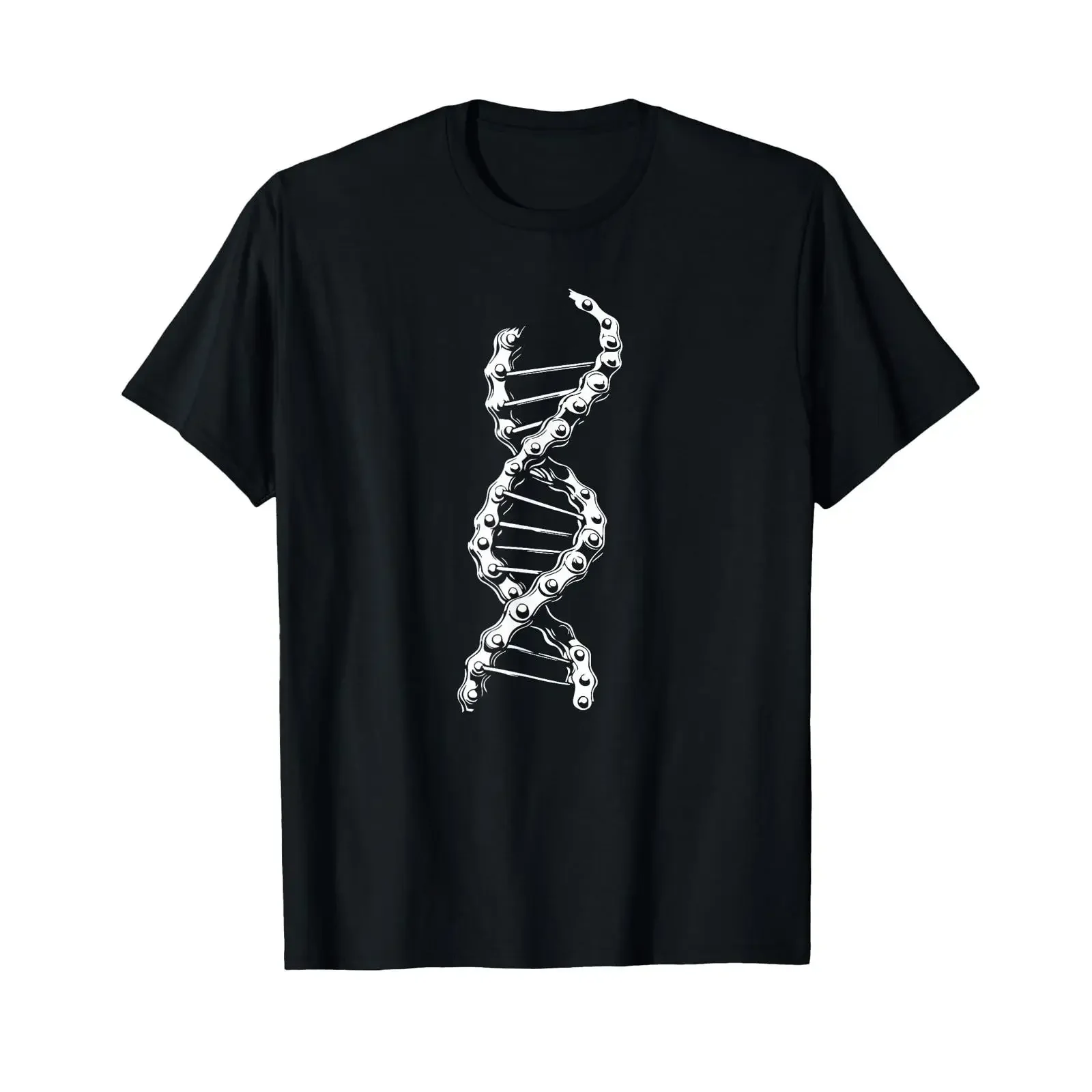 Mountain Bike DNA Chain Funny Cyclist Genetic MTB T Shirt vintage Washed Breathable homme streetwear Comfortable