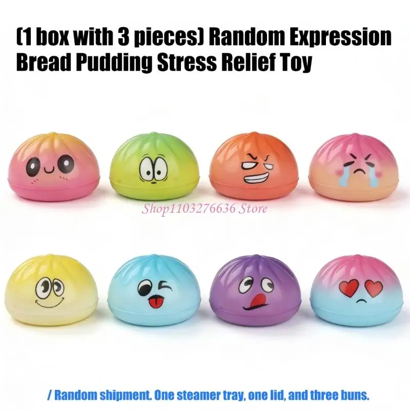 R6FD Steamed Stuffed Bun Sensory Squeeze Toy For Adults Kids Hand Exercise Stress Relief Squeeze Toy Office Study Relaxation